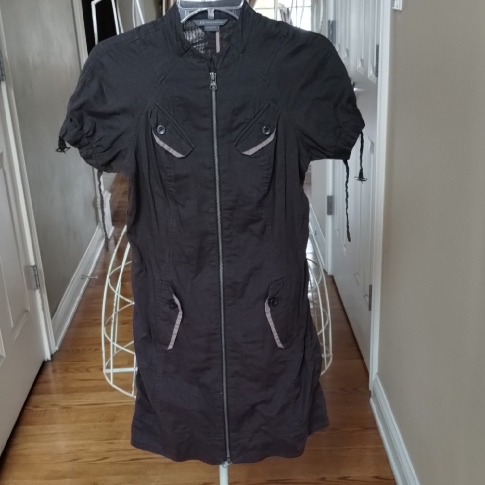 A/X Armani Exchange Black Short-Sleeve Dress